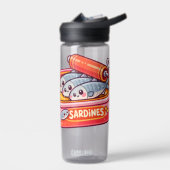 Cute Sardines Can Pink Orange Trinkflasche (Links)