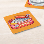 Cute Sardines Fish Cartoon Rechteckiger Pappuntersetzer (angewinkelt)