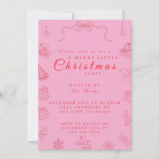 Cute Sassy Christmas Party Invitation Einladung