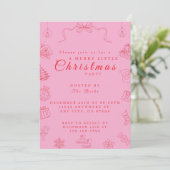 Cute Sassy Christmas Party Invitation Einladung (Stehend Vorderseite)