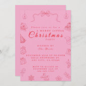 Cute Sassy Christmas Party Invitation Einladung (Vorne/Hinten)