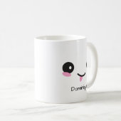 Cute Sassy Kawaii Face - Customizable Name Mug Kaffeetasse (VorderseiteRechts)