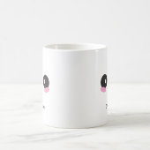 Cute Sassy Kawaii Face - Customizable Name Mug Kaffeetasse (Mittel)
