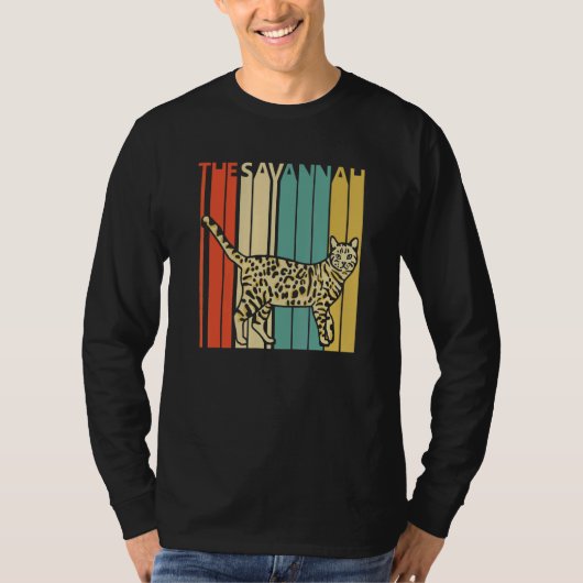Cute Savannah Cat T-Shirt (Vorderseite)