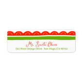 Cute Scalloped Christmas CUSTOM Return Address (Vorne)