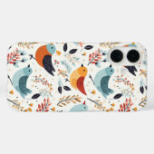 Cute Scandinavian Bird Folk Art Nature Case-Mate iPhone Hülle (Rückseite (Horizontal))