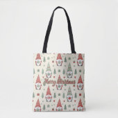 Cute Scandinavian Christmas Gnome Tote Bag Tasche (Vorderseite)