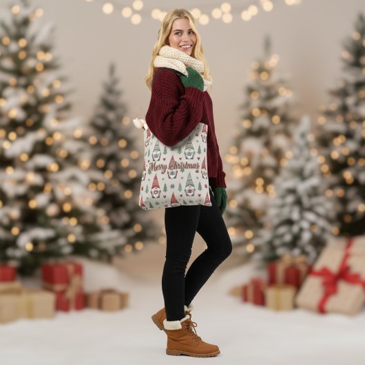 Cute Scandinavian Christmas Gnome Tote Bag Tasche