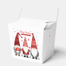 Cute Scandinavian Christmas Gnomes Favor Box Geschenkschachtel