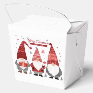 Cute Scandinavian Christmas Gnomes Favor Box Geschenkschachtel