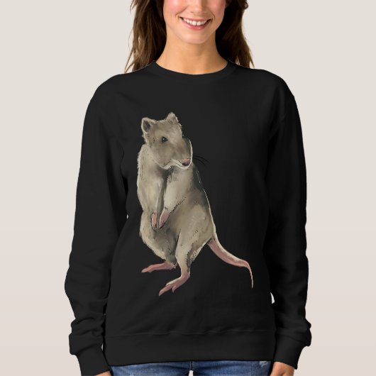 Cute scared little rat sweatshirt (Vorderseite)