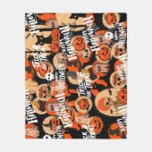 Cute & Scary Halloween Spooky vibes Fleecedecke (Vorderseite)