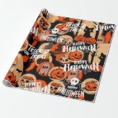 Cute & Scary Halloween Spooky vibes Geschenkpapier (Ungerollt)