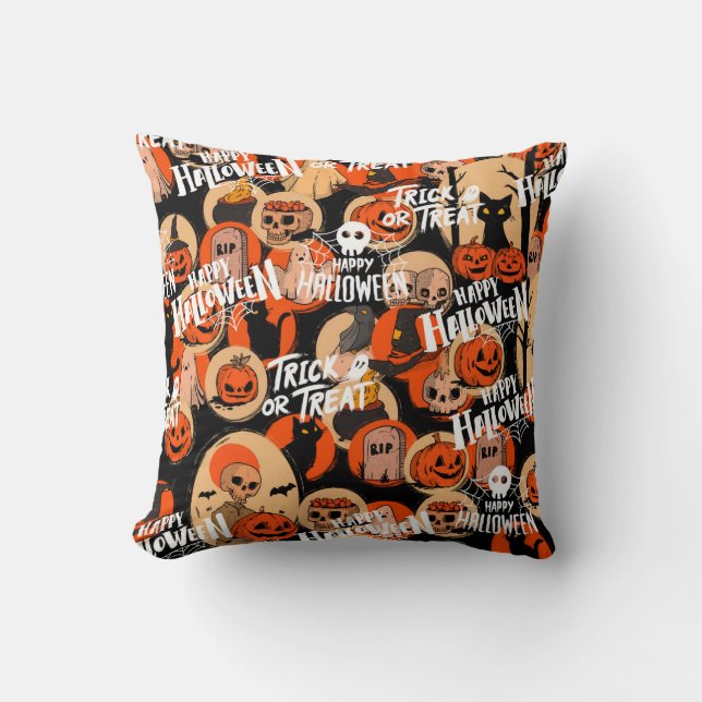  Cute & Scary Halloween Spooky vibes  Kissen (Vorderseite)