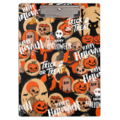 Cute & Scary Halloween Spooky vibes Klemmbrett (Vorderseite)