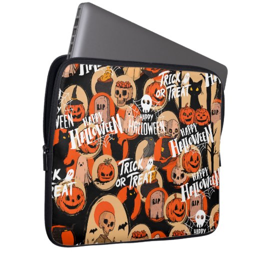  Cute & Scary Halloween Spooky vibes  Laptopschutzhülle (Vorne Rechts)