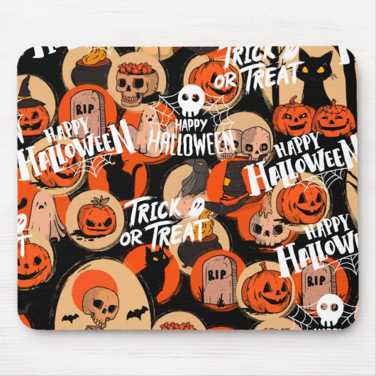 Cute & Scary Halloween Spooky vibes Mousepad (Vorne)