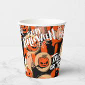  Cute & Scary Halloween Spooky vibes  Pappbecher (Vorderseite)