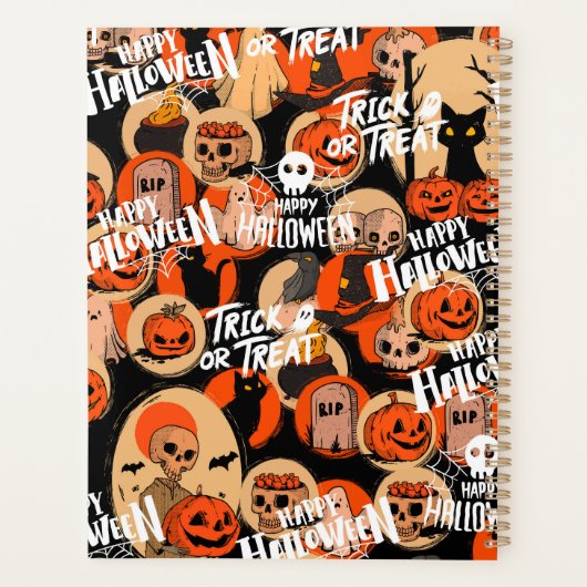 Cute & Scary Halloween Spooky vibes Planer (Rückseite)