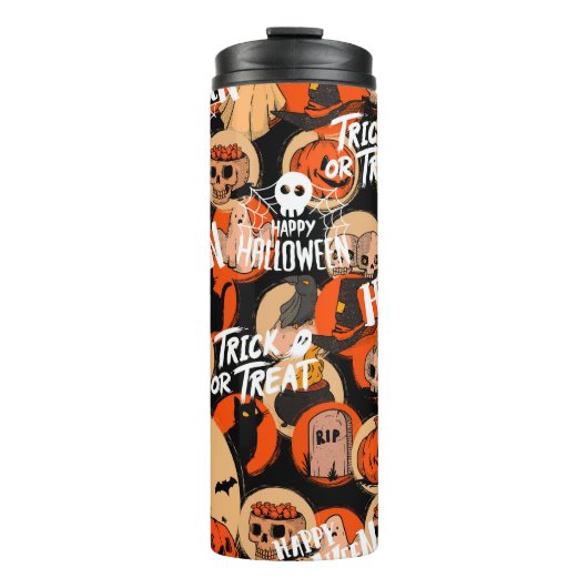  Cute & Scary Halloween Spooky vibes  Thermosbecher (Vorderseite)