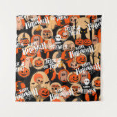  Cute & Scary Halloween Spooky vibes  Wandteppich (Vorderseite)