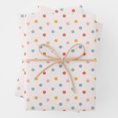 Cute Scattered Mini Polka Dots Muted Terrazzo Spec Geschenkpapier Set (Beispiel)
