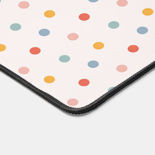Cute Scattered Mini Polka Dots Muted Terrazzo Spec Schreibtischunterlage (Ecke)