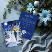 Cute Scene Enchanted Christmas Forest Wedding Save The Date