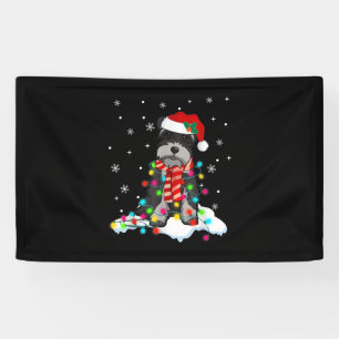 Cute Schnauzer Christmas Banner