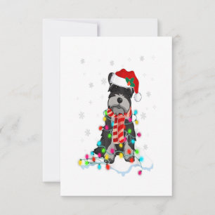 Cute Schnauzer Christmas RSVP Karte