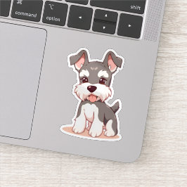 Cute Schnauzer Custom-Cut Vinyl Sticker