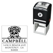 Cute Schnauzer Custom Dog Address Stamp  Permastempel (Beispiel)