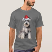 Cute Schnauzer Dog Lover Funny Christmas T-Shirt (Vorderseite)