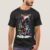 Cute Schnauzer With Christmas Lights  T-Shirt (Vorderseite)