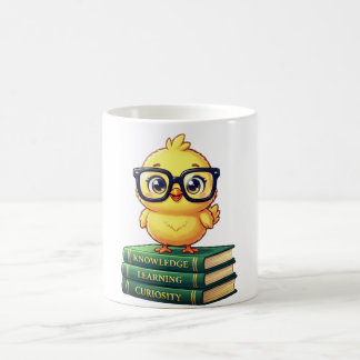 Cute Scholar Chick Reading Books Kaffeetasse