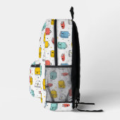 Cute School Backpacks and books Pattern Bedruckter Rucksack (Rechts)