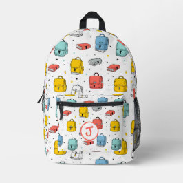 Cute School Backpacks and books Pattern Bedruckter Rucksack