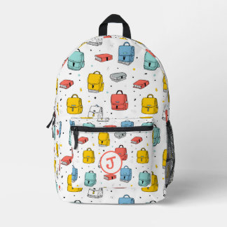 Cute School Backpacks and books Pattern Bedruckter Rucksack