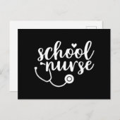 Cute School Nurse Appreciation Feiertagspostkarte (Vorne/Hinten)