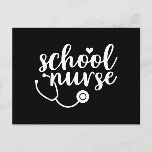 Cute School Nurse Appreciation Feiertagspostkarte (Vorderseite)