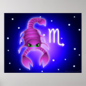 Cute Scorpio Zodiac Poster (Vorne)