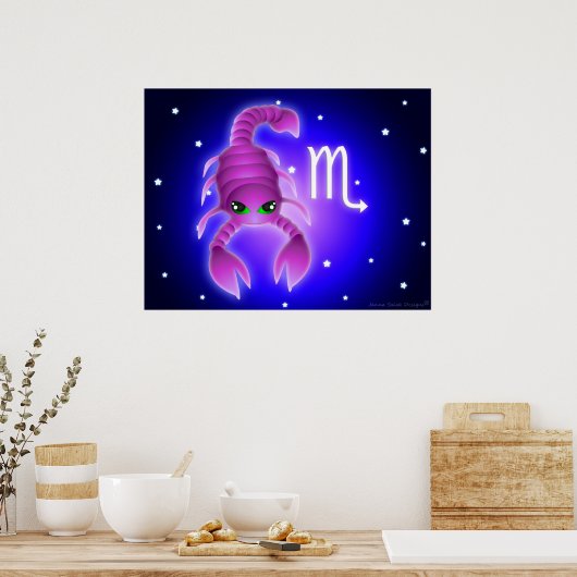 Cute Scorpio Zodiac Poster (Küche)