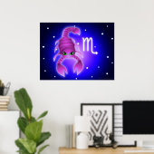 Cute Scorpio Zodiac Poster (Heimbüro)