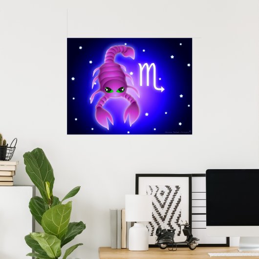 Cute Scorpio Zodiac Poster (Heimbüro)