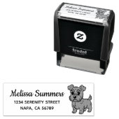 Cute Scottish Terrier Dog Return Address Permastempel (Beispiel)