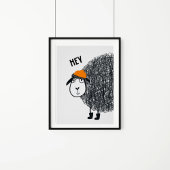Cute Scribbles Sheep Kids Poster