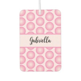 Cute Script Name Pink Bubbles Pastel Air Freshener Autolufterfrischer