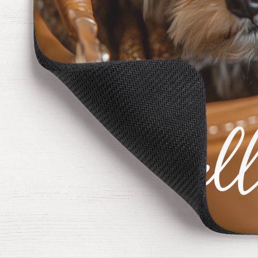 Cute Script Pet Photo Mousepad (Ecke)