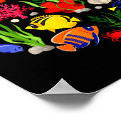 Cute Sea Animal Oceans Clownfish Aquarium Toddler  Poster (Ecke)