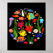 Cute Sea Animal Oceans Clownfish Aquarium Toddler  Poster (Vorne)